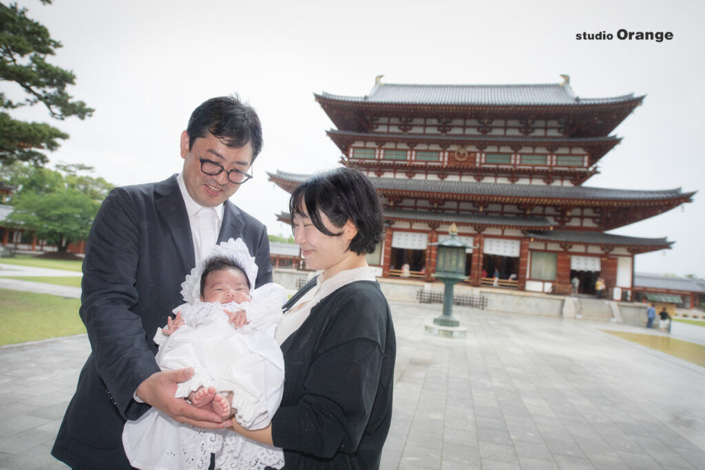 薬師寺 休ヶ岡八幡宮 お宮参り出張写真撮影