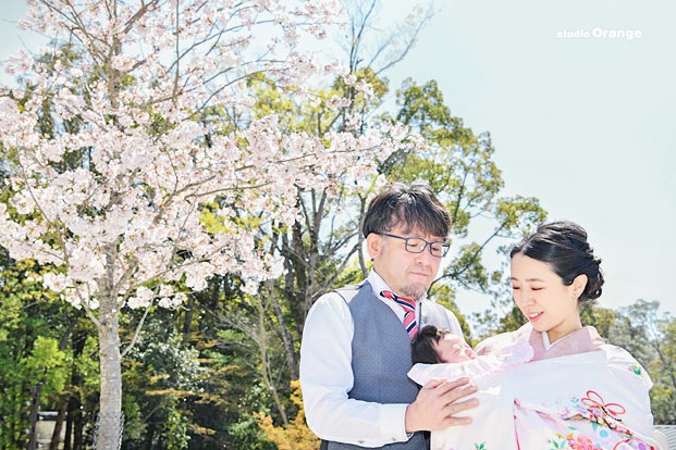 春日大社の桜でお宮参り。今しかない春の出張撮影