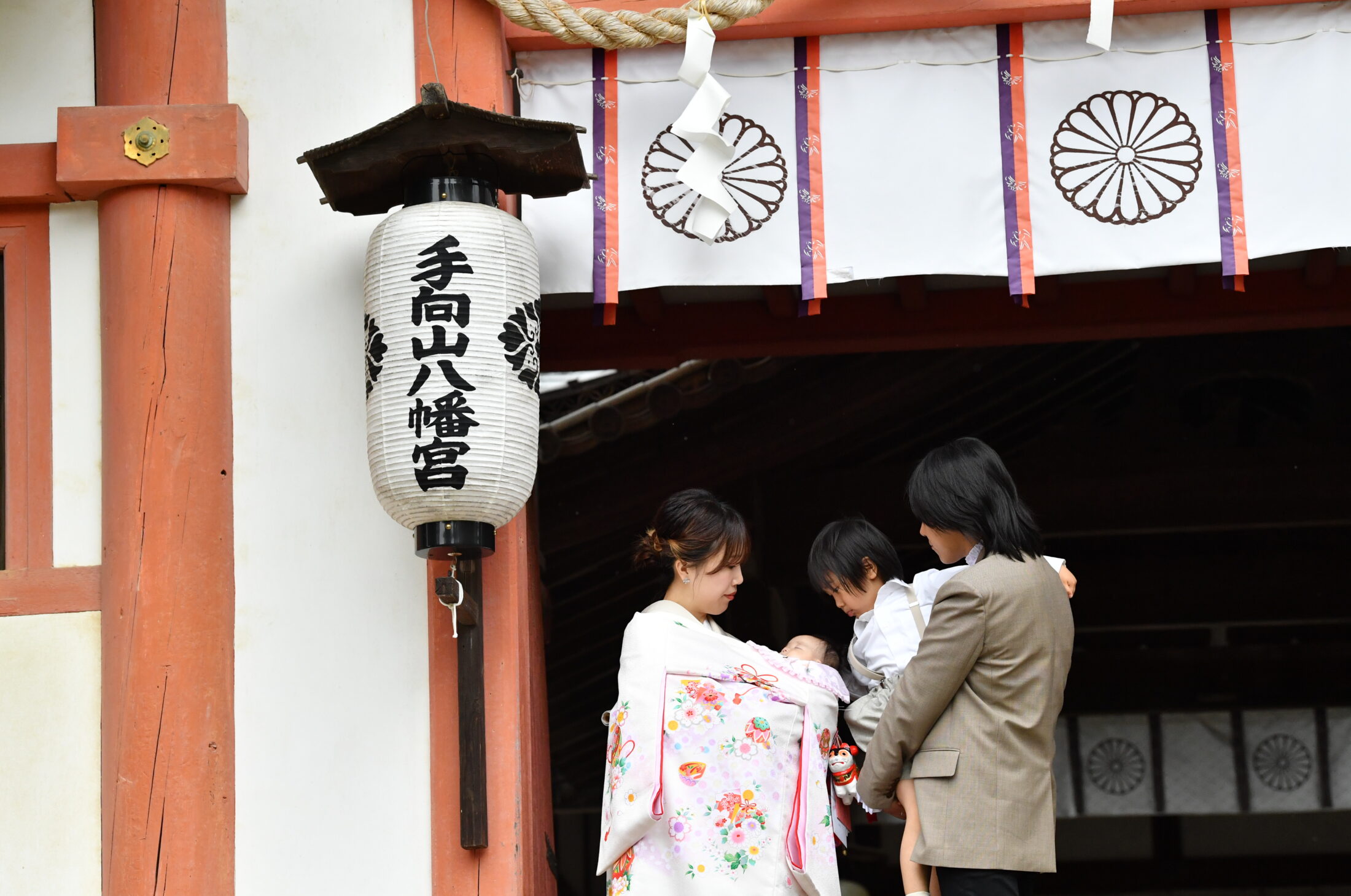 手向山八幡宮でお宮参り